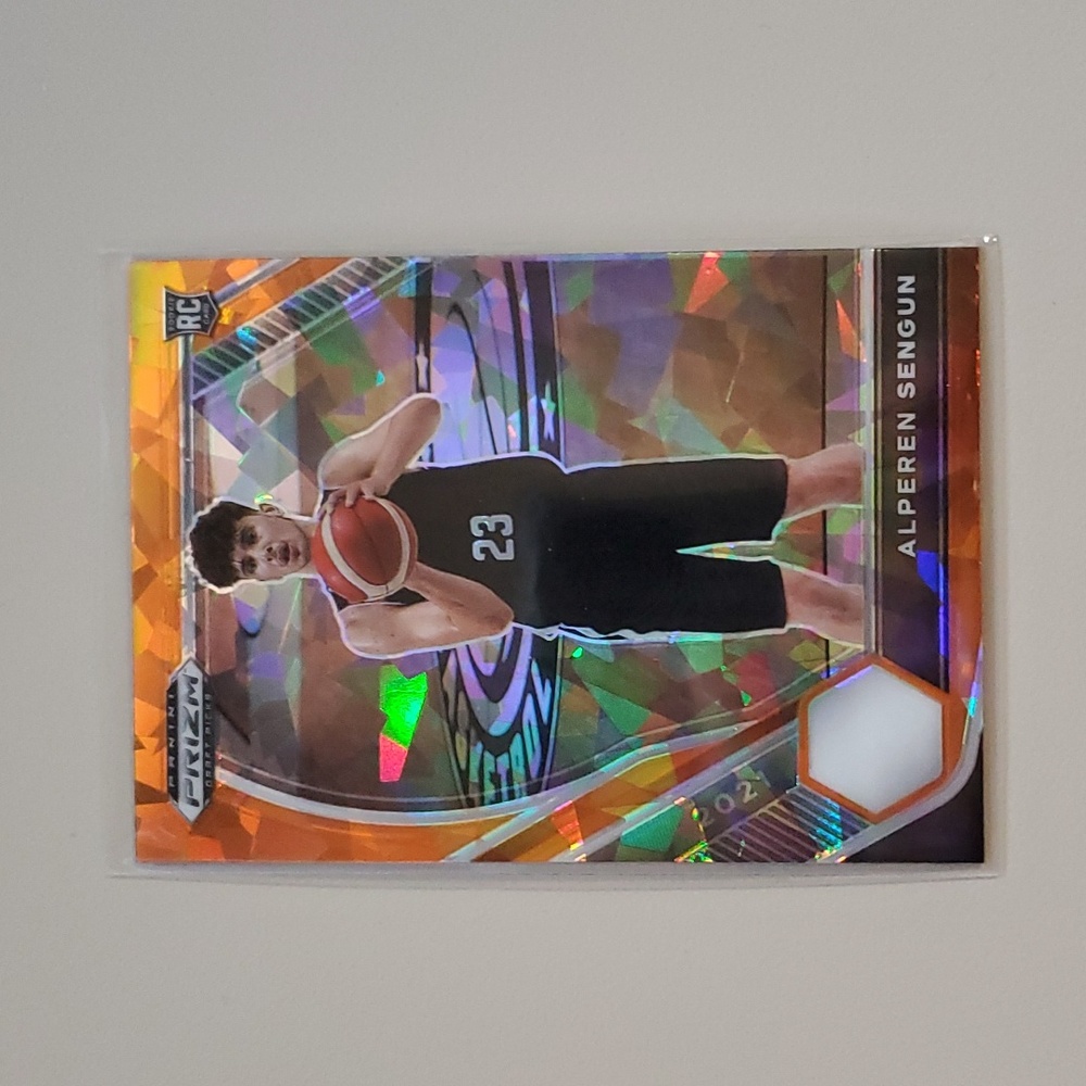 2021 Prizm Draft Picks Alperen Sengun Orange Cracked Ice Rookie Card #42